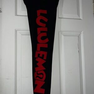 Lululemon x Disney Red and Black Minnie Mouse Leggings